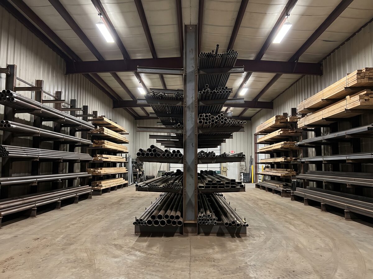 Kệ Cantilever 1 mặt lắp sát tường nhà kho so với kệ Cantilever 2 mặt đứng giữa lối đi