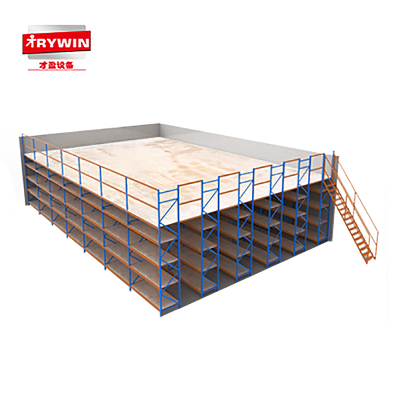 Sàn tầng lửng kết hợp kệ chứa hàng rack-supported nhiều tầng mặt sàn gỗ trong kho