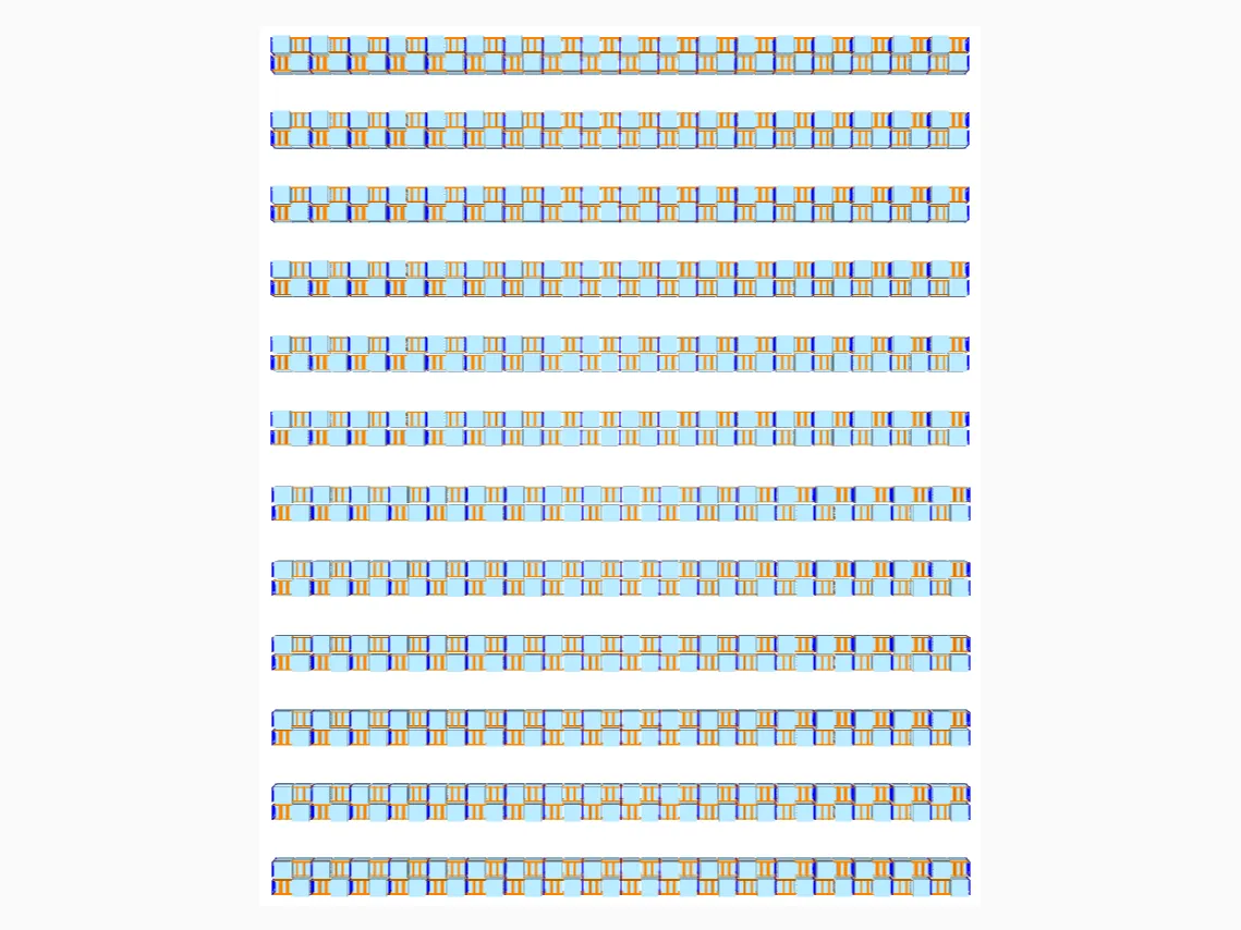 Bản vẽ mặt bằng layout kho với các dãy kệ và lối đi xe nâng