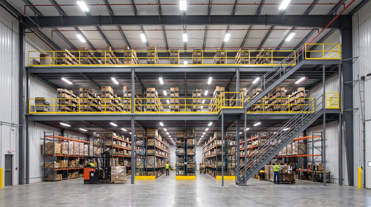 Dự án sàn gác lửng mezzanine tối ưu không gian kho Long Quyền