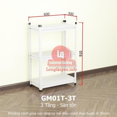 Kệ sắt V lỗ GAMA - KHÔNG BULÔNG (Mặt Tôn 2cm)